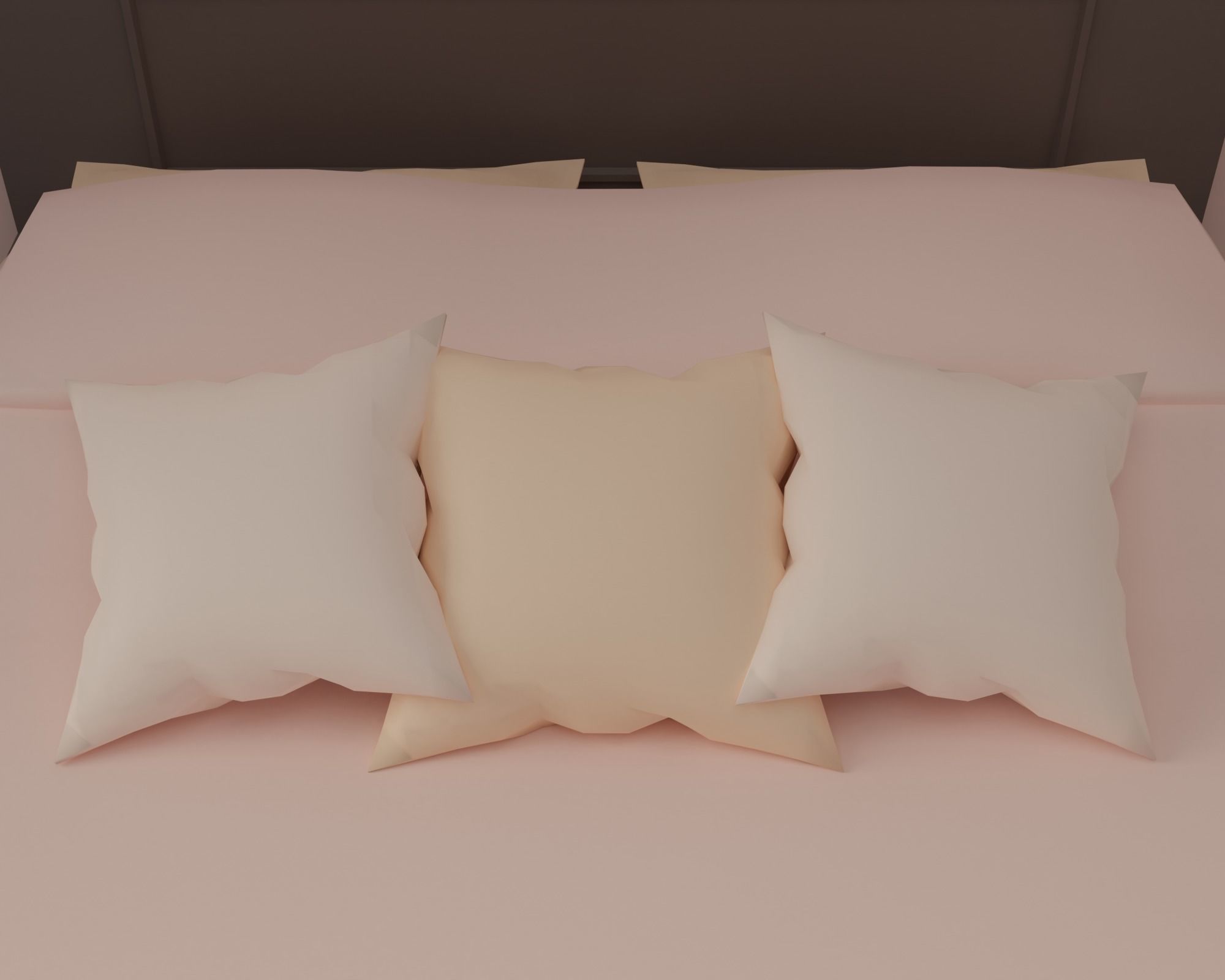 Bedroom alarm clock on table Low-poly 3D model_18