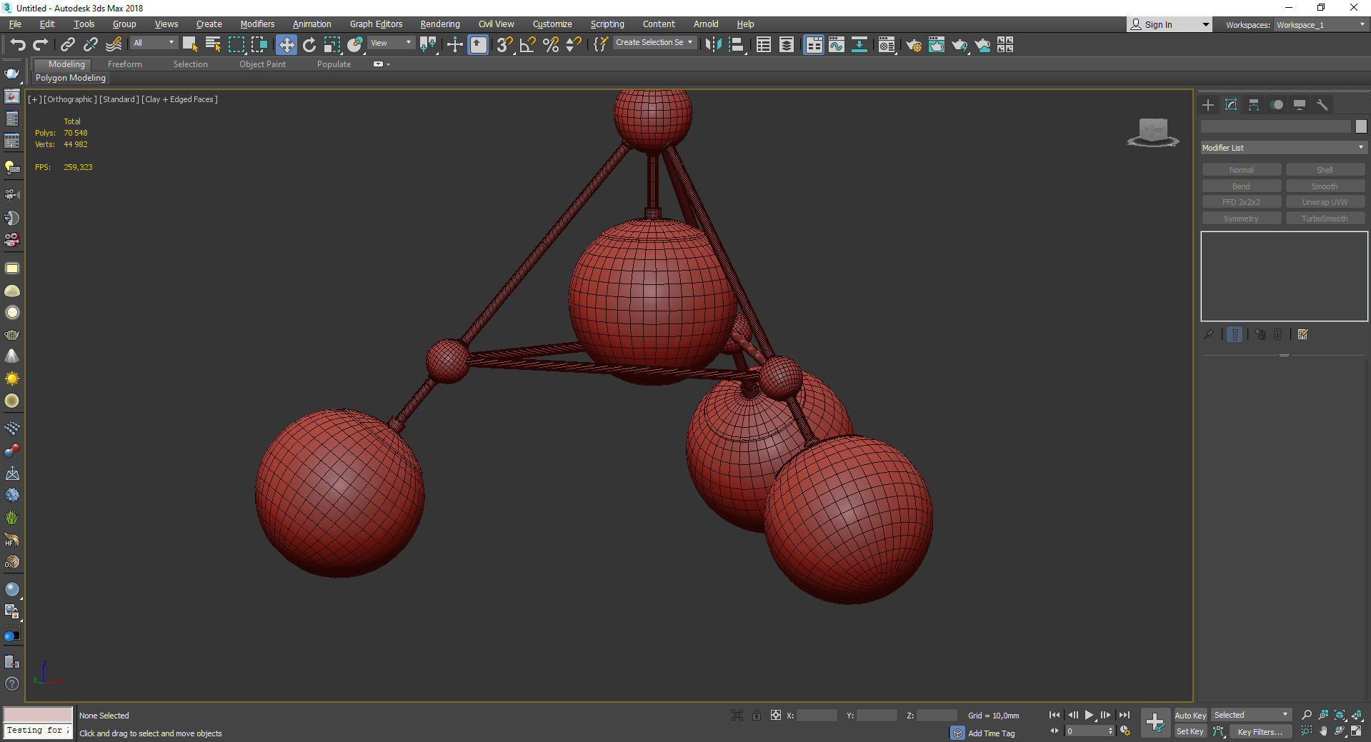 Kirkman Chandelier Gold Low-poly 3D model_4