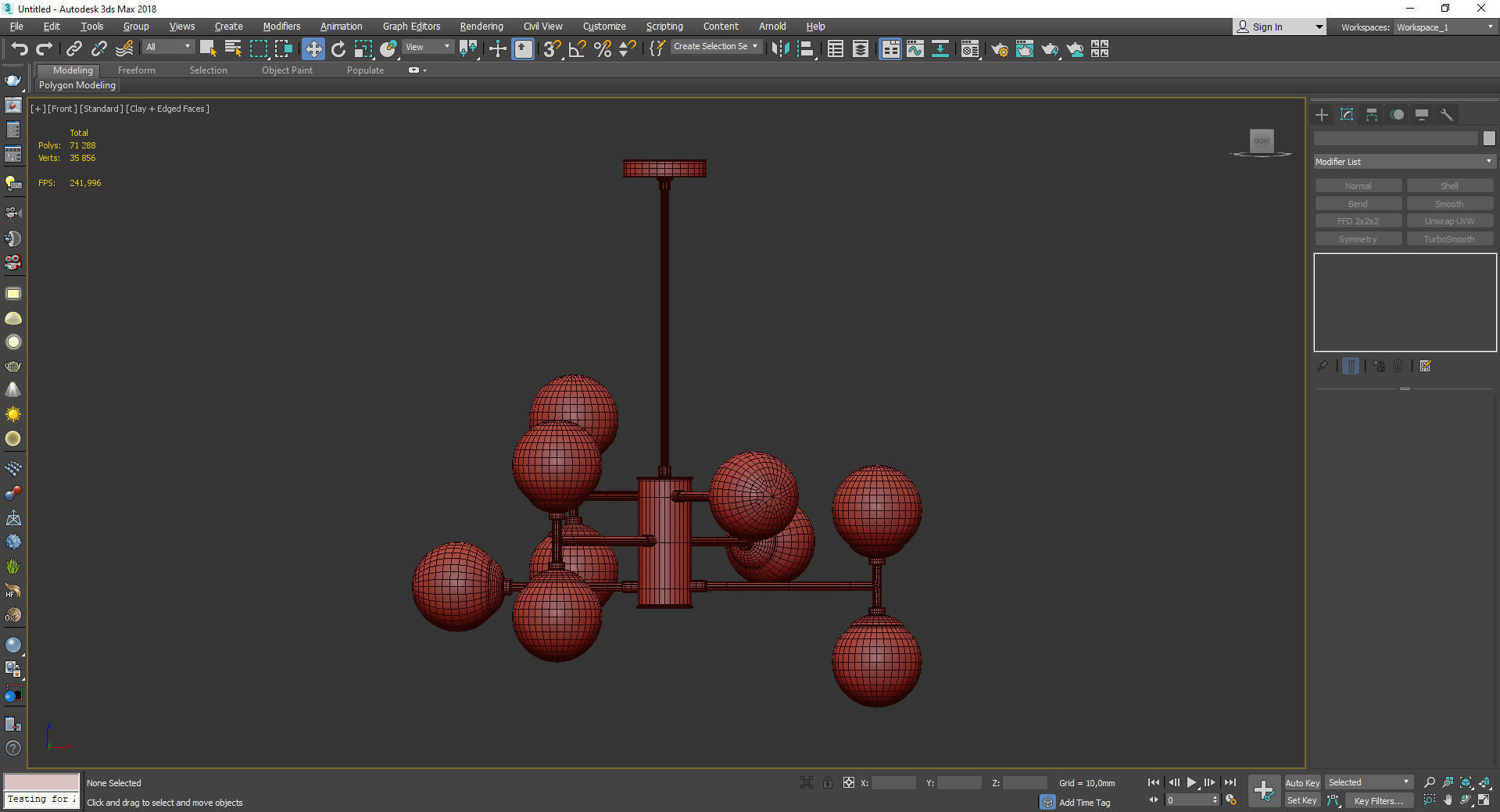 Dudley Chandelier Low-poly 3D model_2