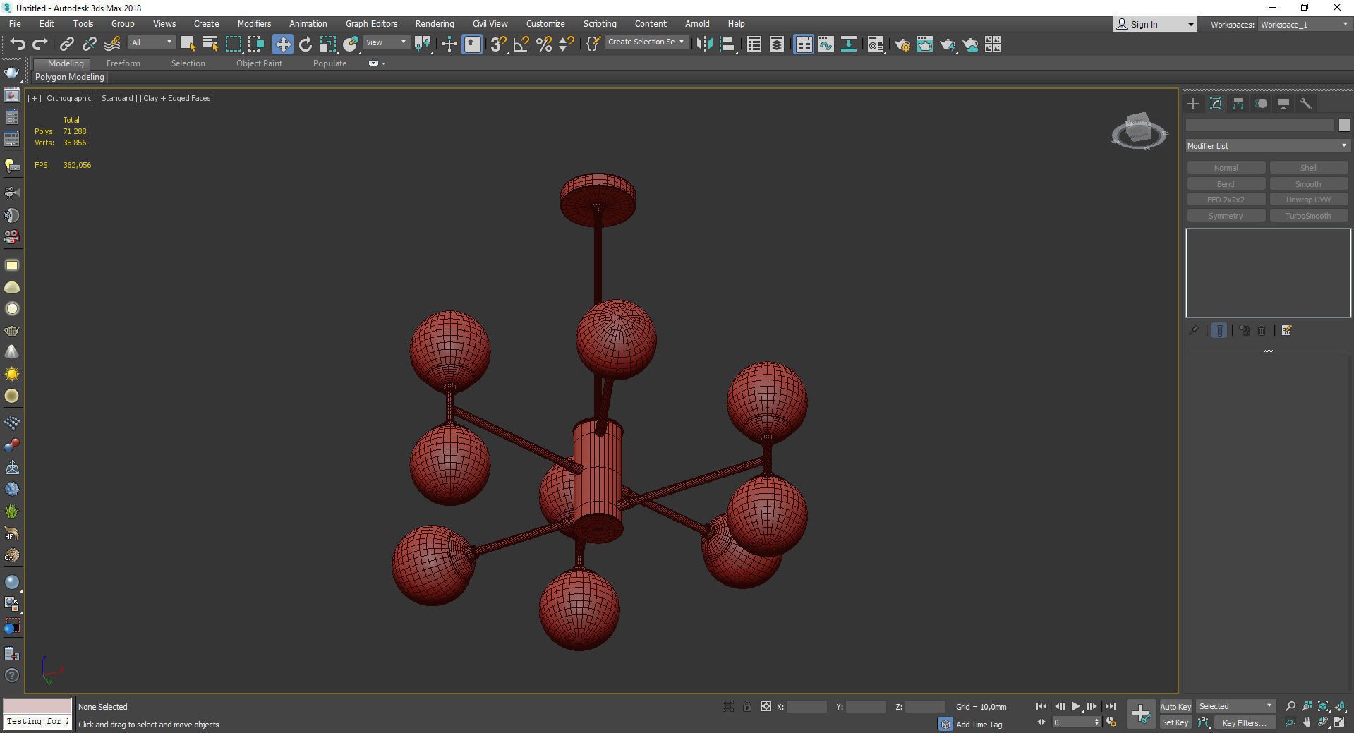 Dudley Chandelier Low-poly 3D model_3