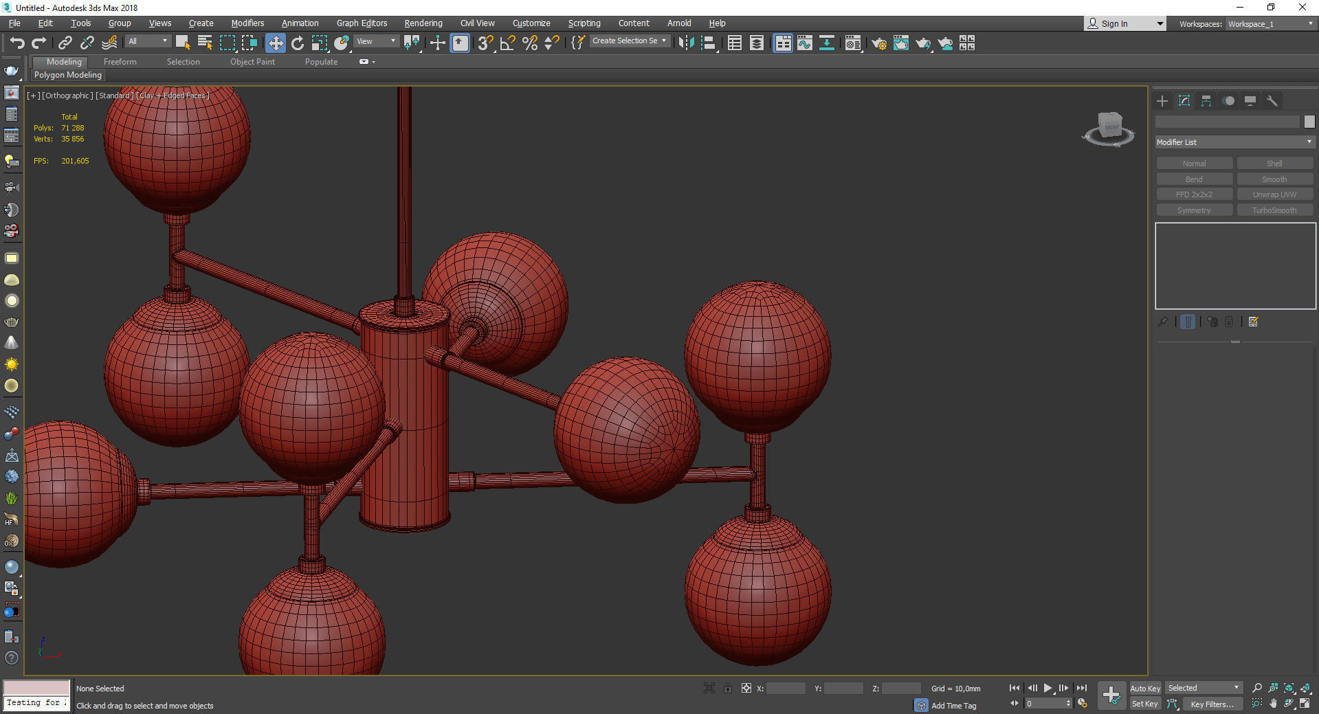 Dudley Chandelier Low-poly 3D model_4