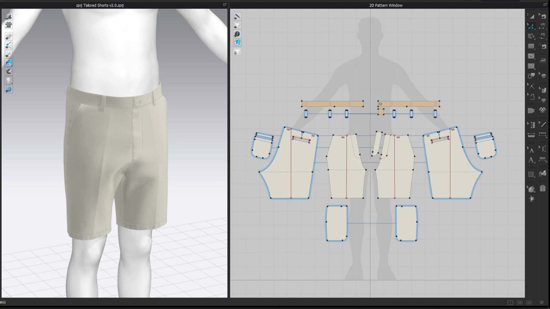 Tailored Shorts 3D model_12
