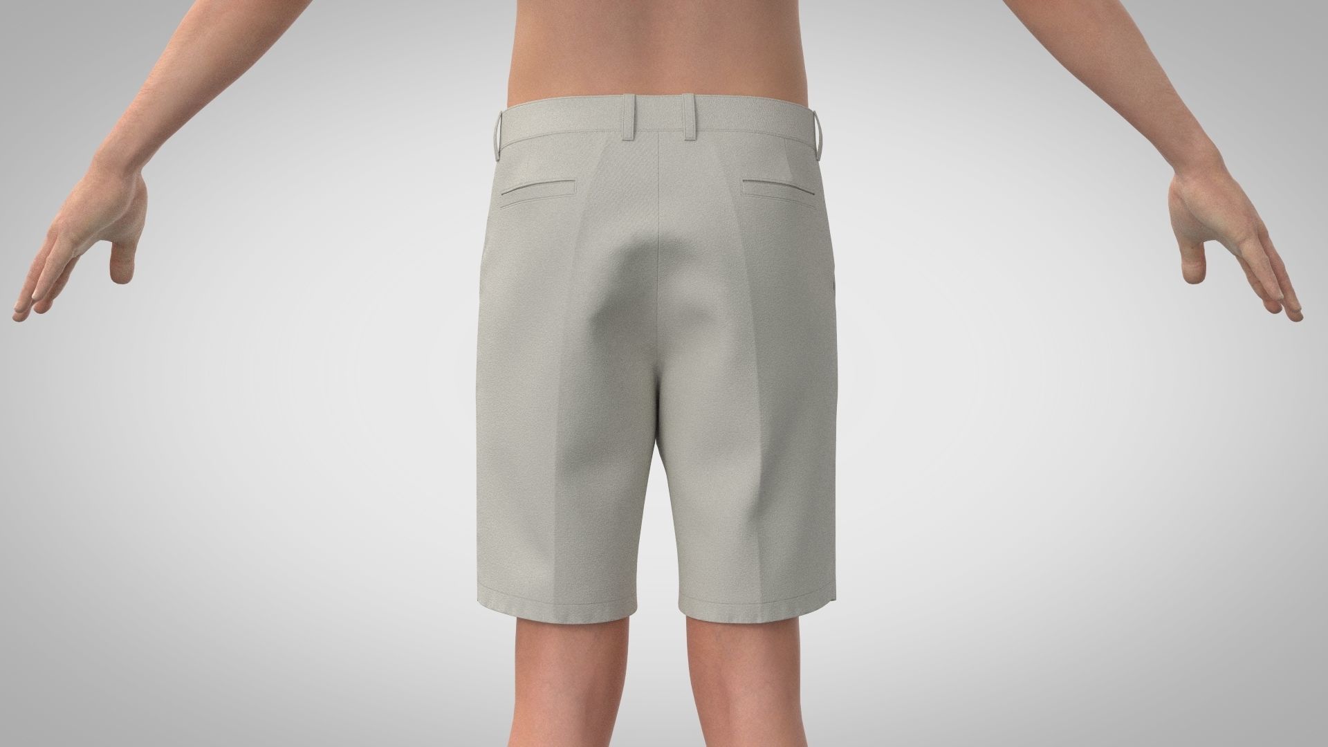 Tailored Shorts 3D model_5