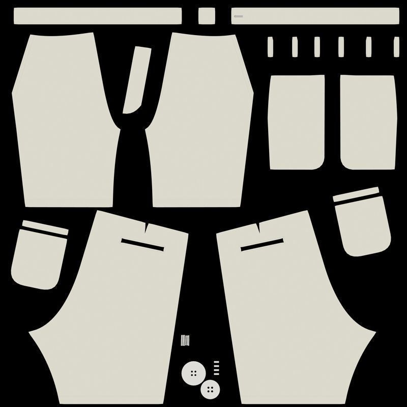 Tailored Shorts 3D model_11