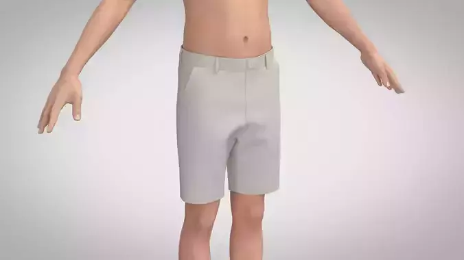 Tailored Shorts 3D model