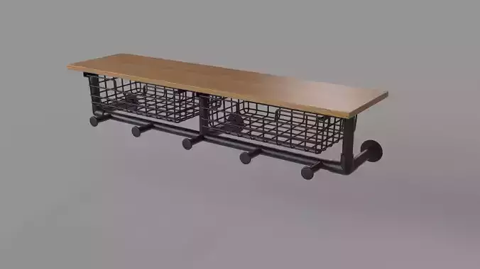 Pipe Shelving With Storage