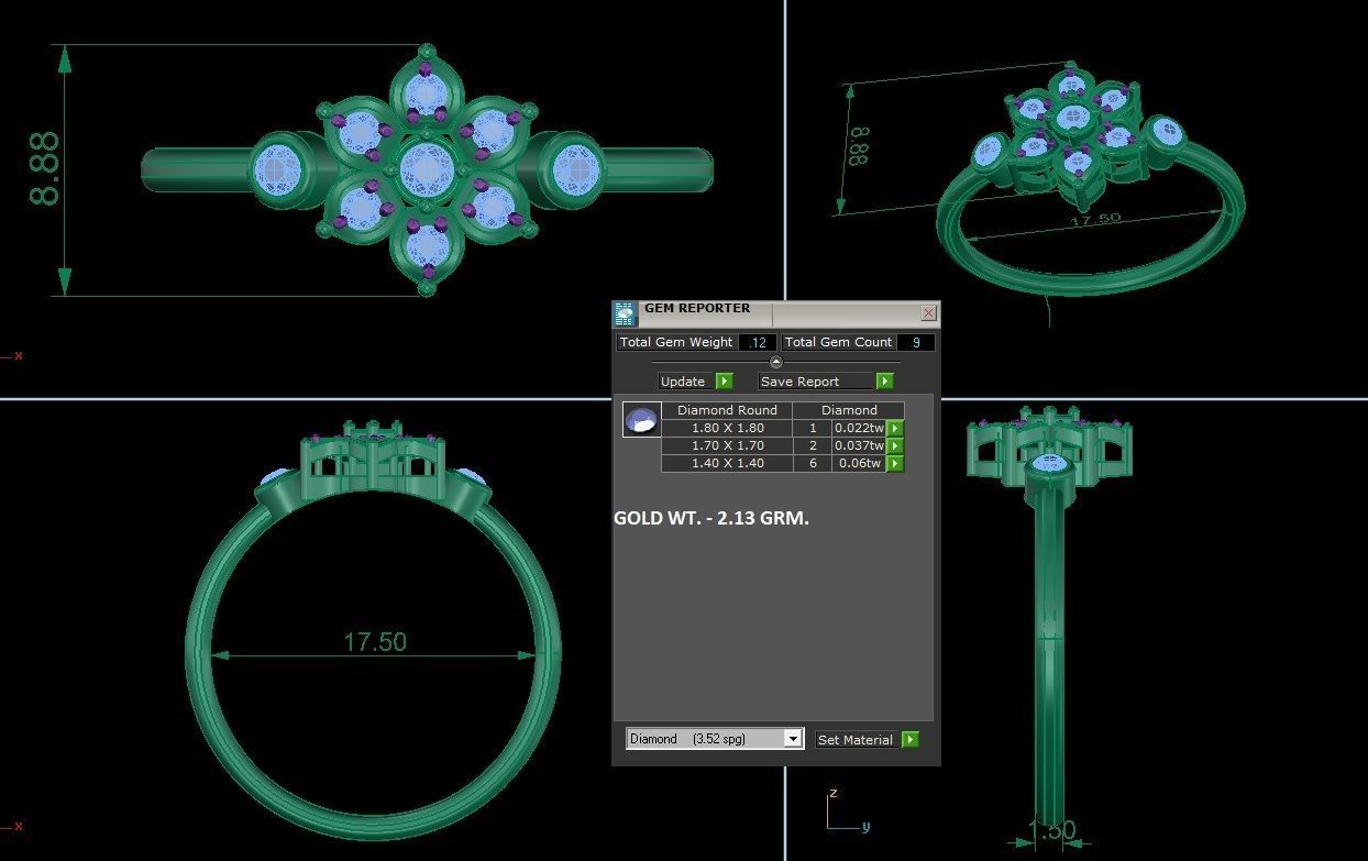 Minimalist Thin Light wt women ring 3dm stl 1- render detail 3D print model_1