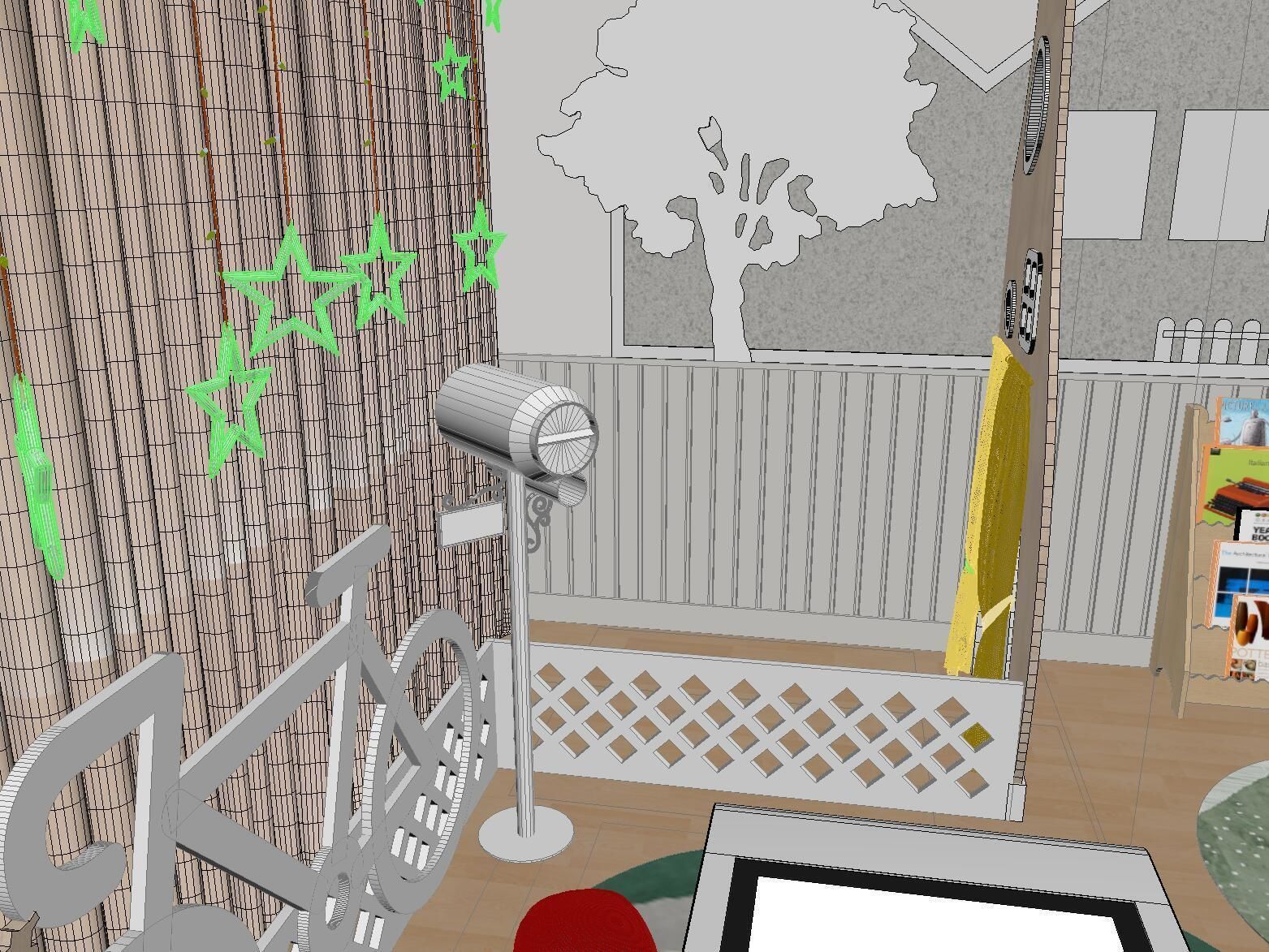 Kindergarten psychological counseling classroom 3D model_6