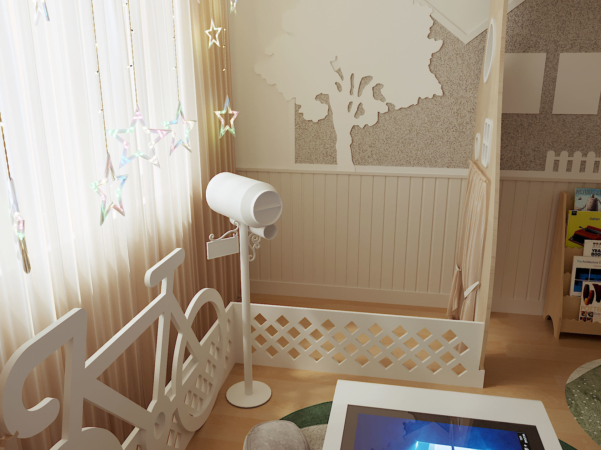 Kindergarten psychological counseling classroom 3D model_2