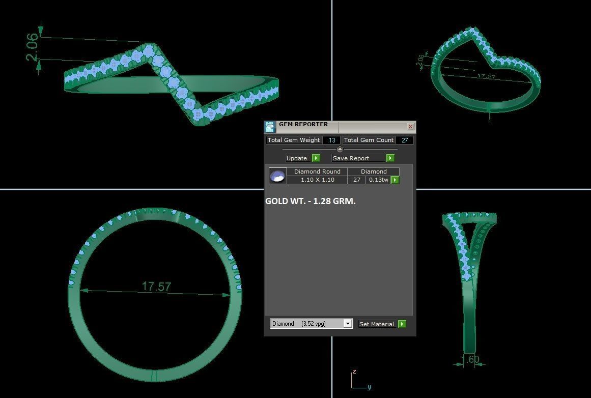 Minimalist Thin Light wt women ring 3dm stl 1- render detail 3D print model_1