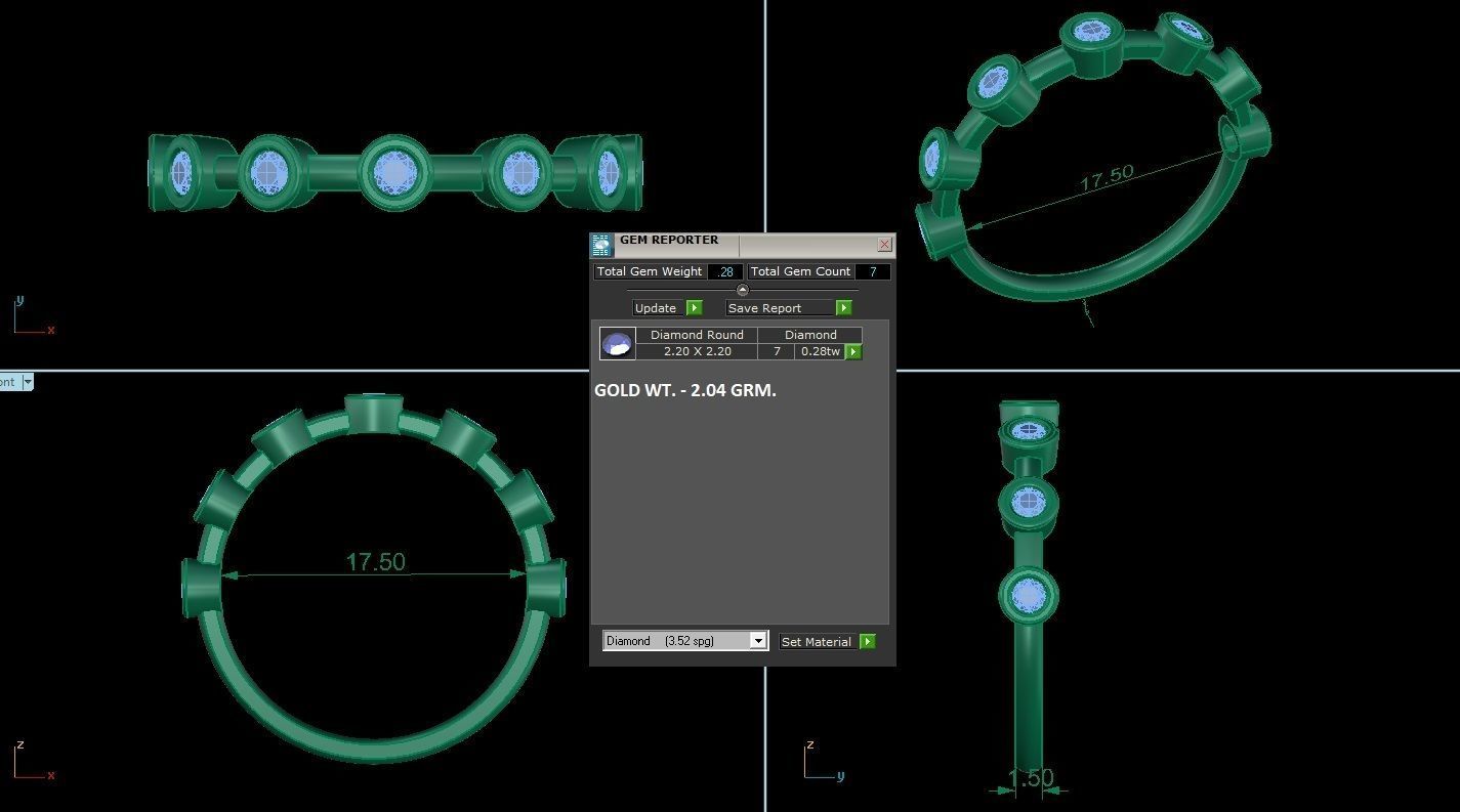 Minimalist Thin Light wt women ring 3dm stl 1- render detail 3D print model_1