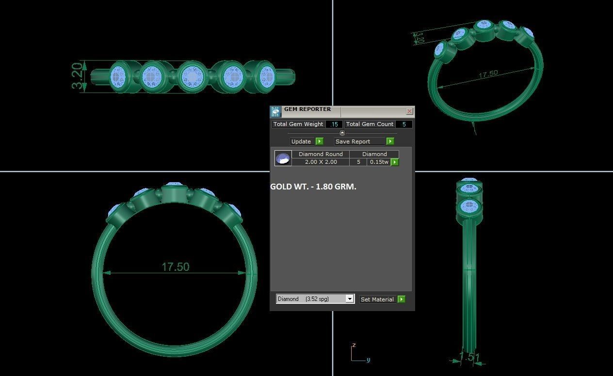 Minimalist Thin Light wt women ring 3dm stl 1- render detail 3D print model_1