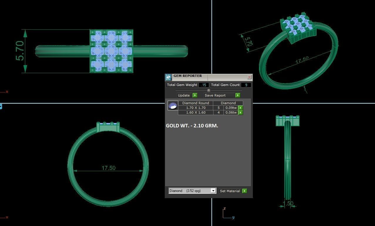 Minimalist Thin Light wt women ring 3dm stl 1- render detail 3D print model_1