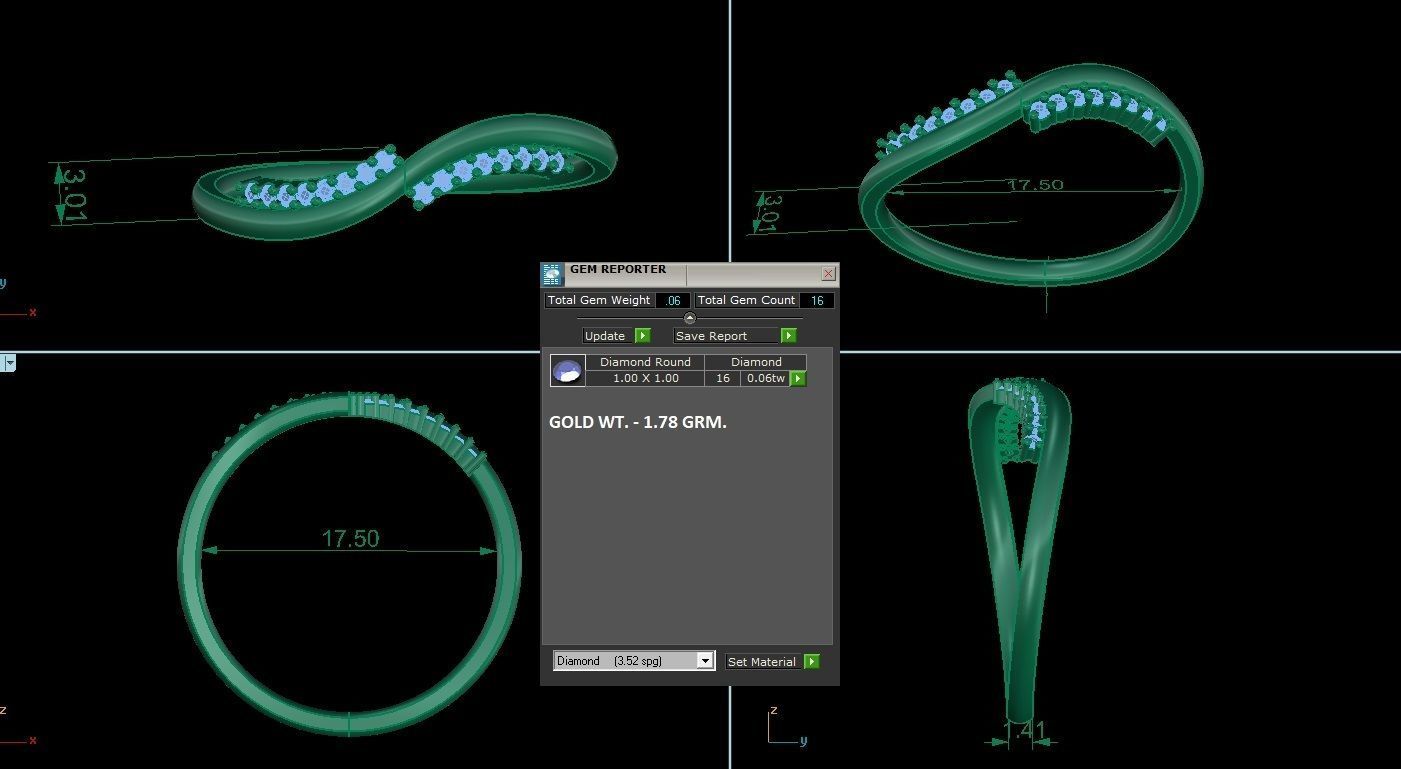 Minimalist Thin Light wt women ring 3dm stl 1- render detail 3D print model_1