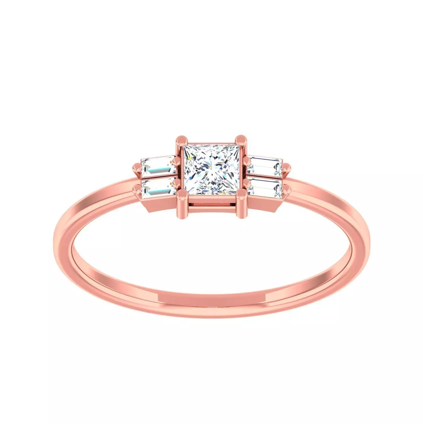 Minimalist Thin Light wt women ring 3dm stl 1- render detail 3D print model_0