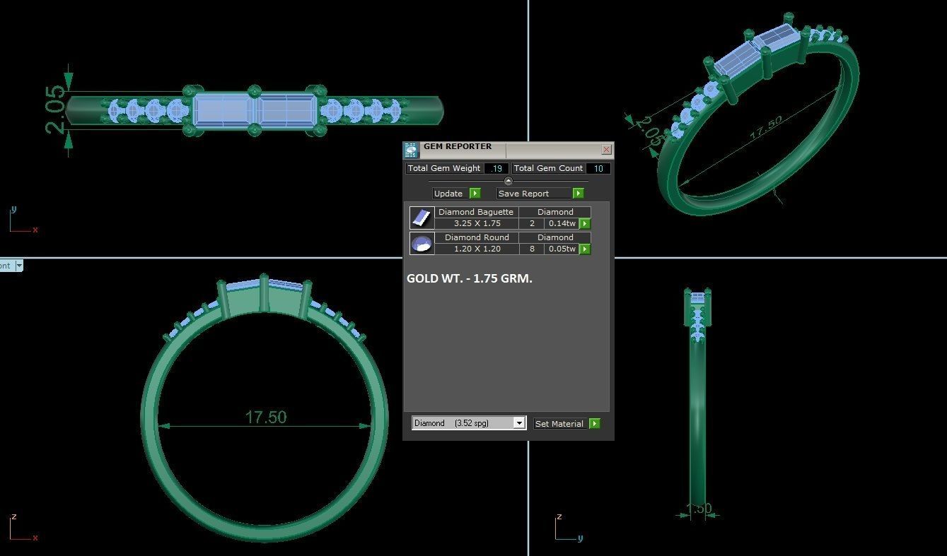 Minimalist Thin Light wt women ring 3dm stl 1- render detail 3D print model_1