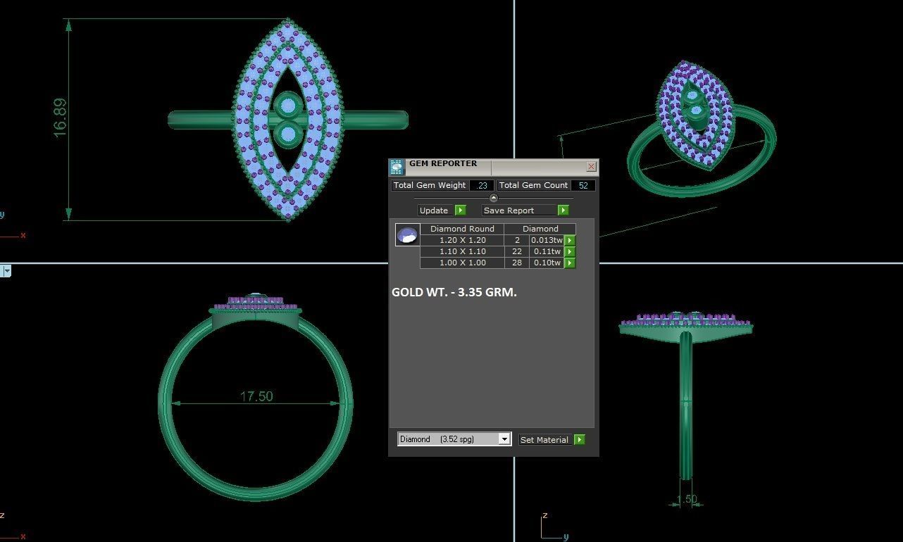 Minimalist Thin Light wt women ring 3dm stl 1- render detail 3D print model_1