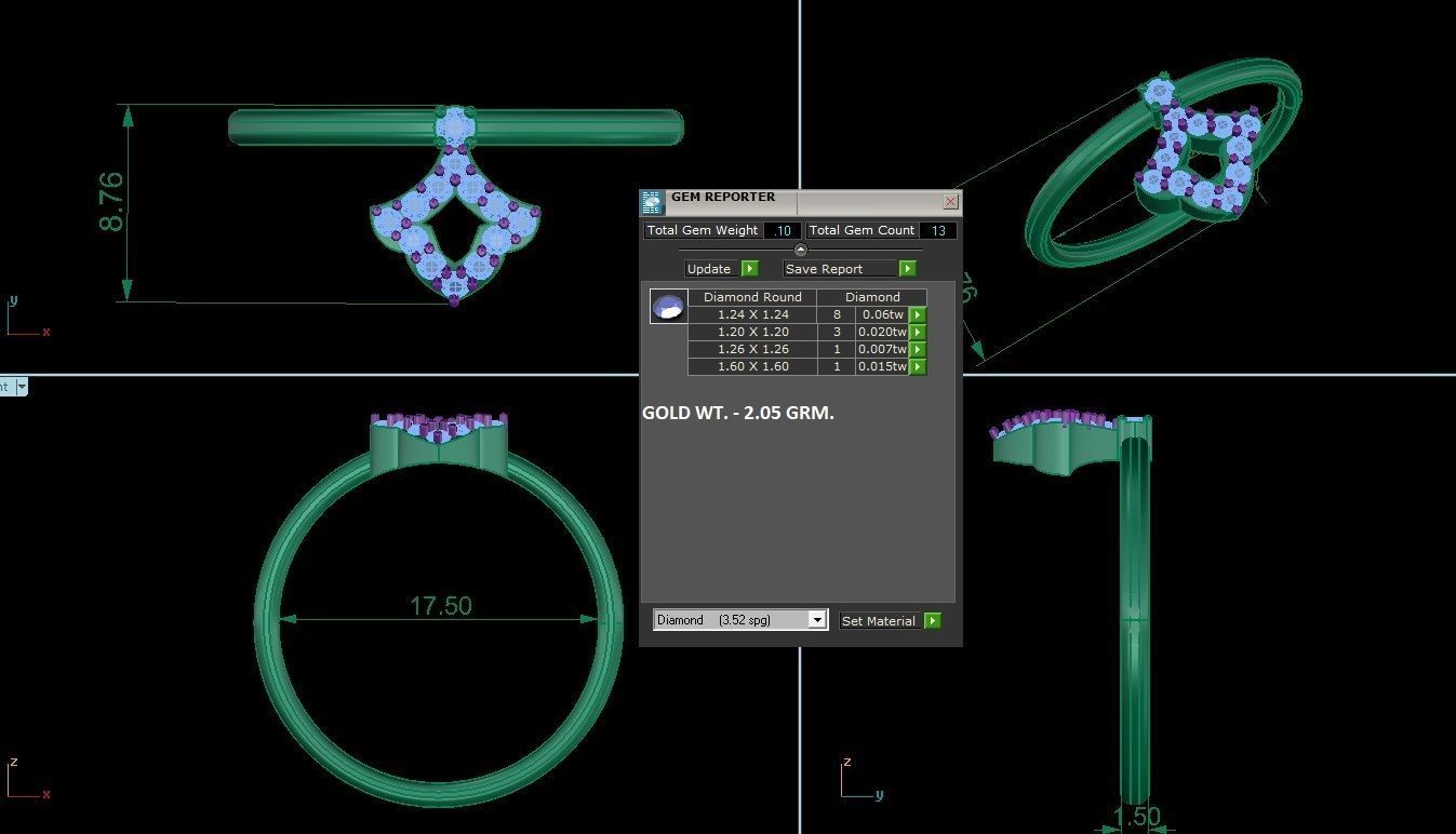 Minimalist Thin Light wt women ring 3dm stl 1- render detail 3D print model_1