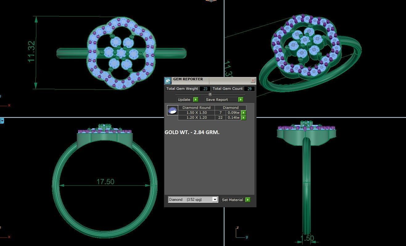 Minimalist Thin Light wt women ring 3dm stl 1- render detail 3D print model_1