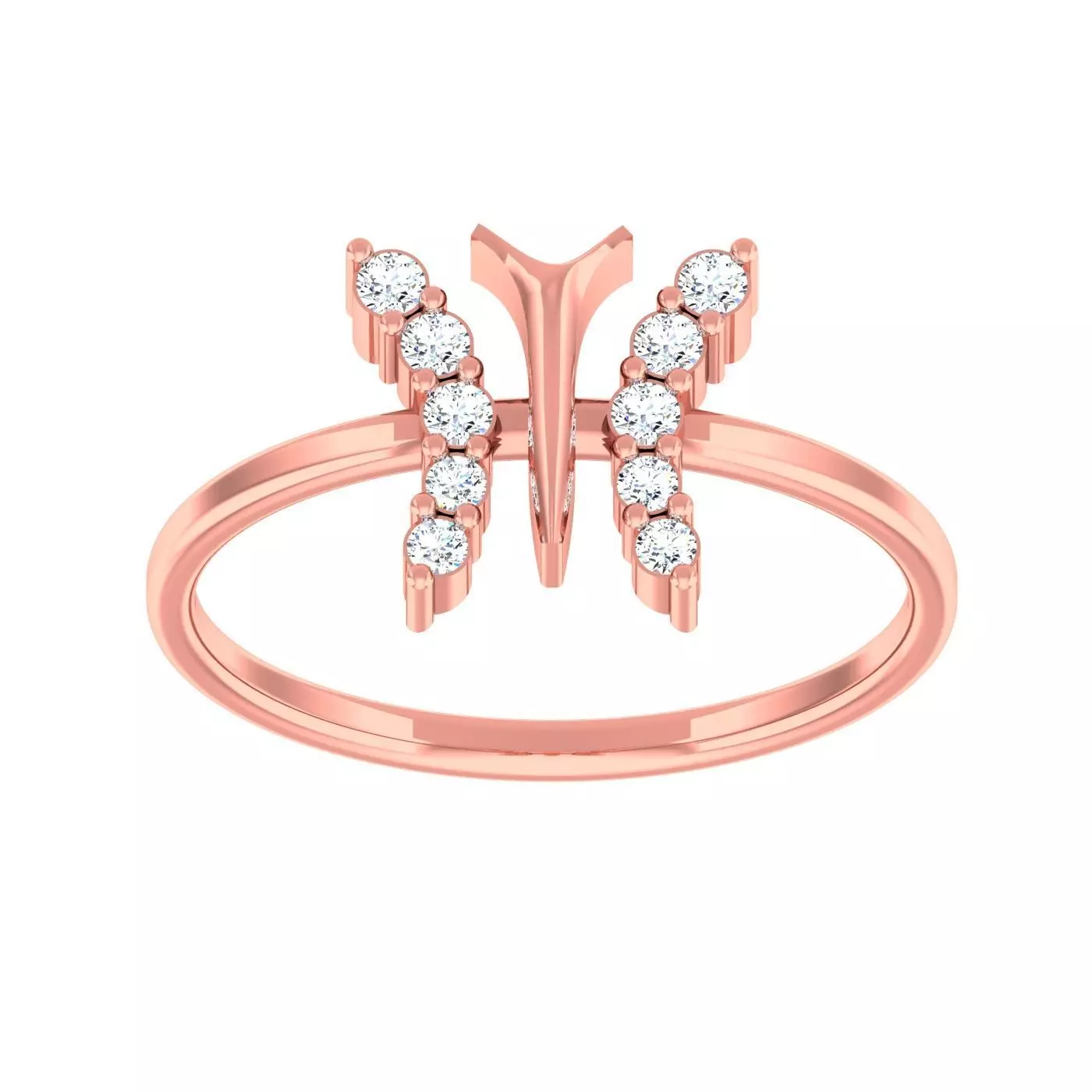 Butterfly Thin Light wt women ring 3dm stl 1- render detail 3D print model_0