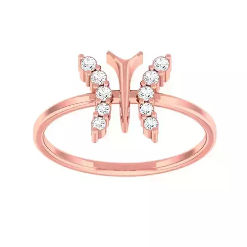 Butterfly Thin Light wt women ring 3dm stl 1- render detail 3D print model