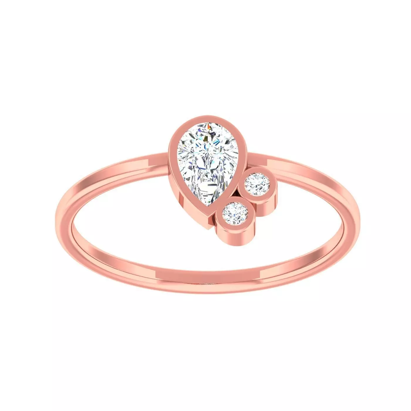 Minimalist Thin Light wt women ring 3dm stl 1- render detail 3D print model_0