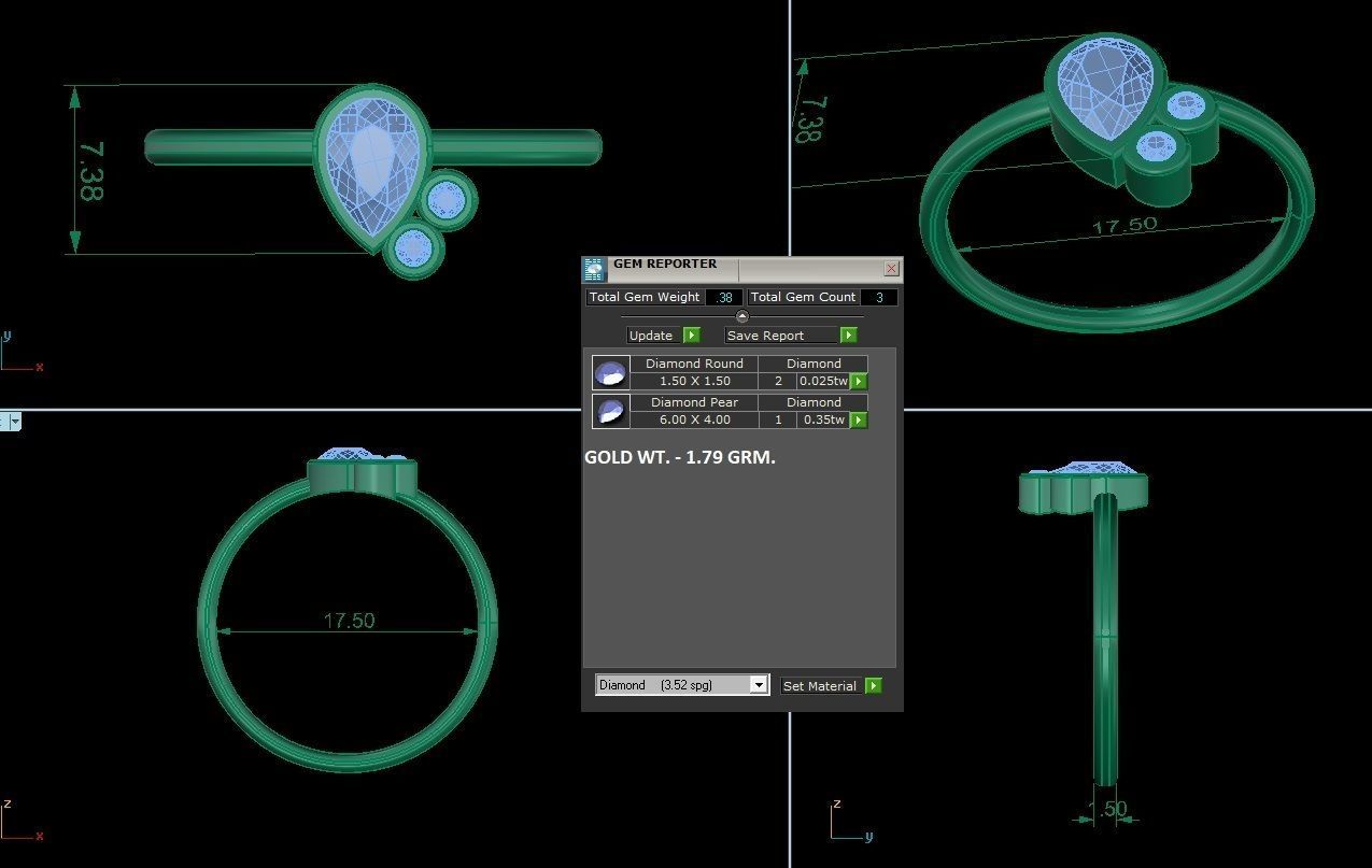 Minimalist Thin Light wt women ring 3dm stl 1- render detail 3D print model_1
