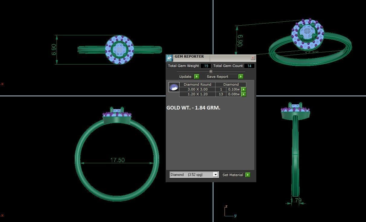 Minimalist Thin Light wt women ring 3dm stl 1- render detail 3D print model_1