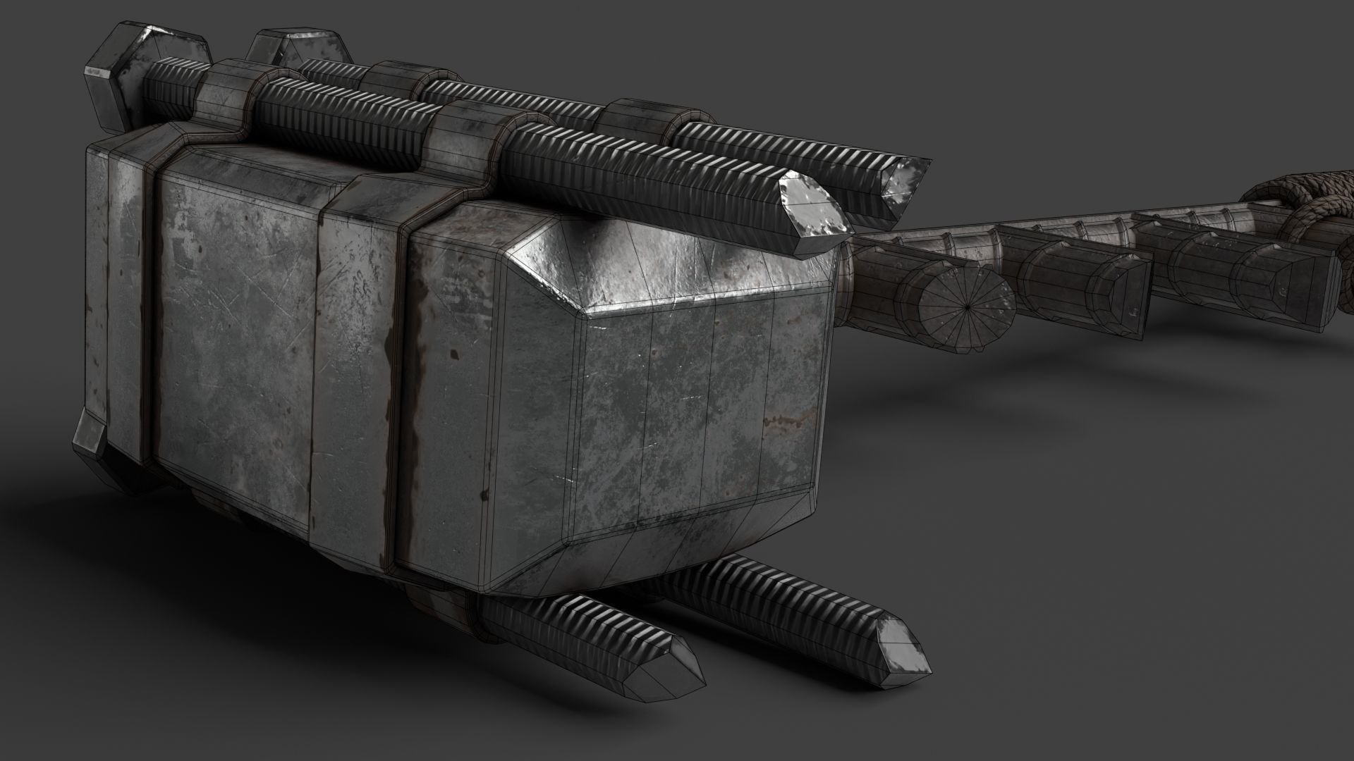 Modifiable Strike Weapon 10 Low-poly 3D model_18