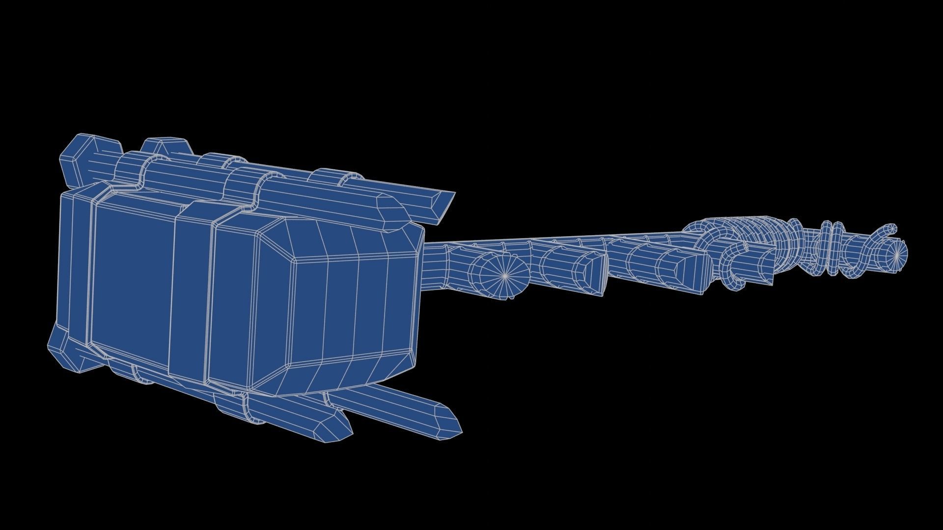 Modifiable Strike Weapon 10 Low-poly 3D model_23