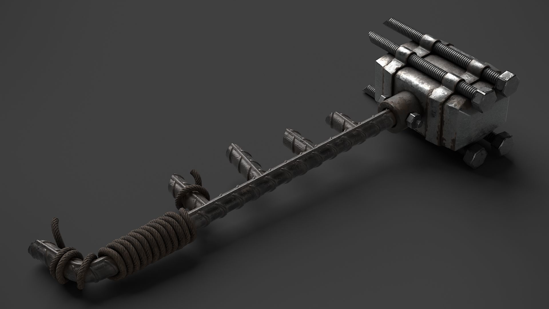 Modifiable Strike Weapon 10 Low-poly 3D model_2