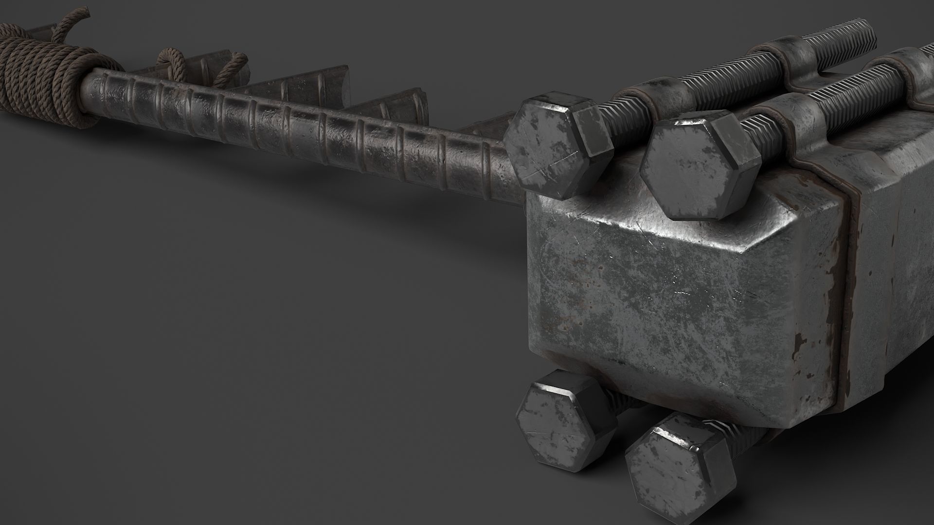 Modifiable Strike Weapon 10 Low-poly 3D model_9