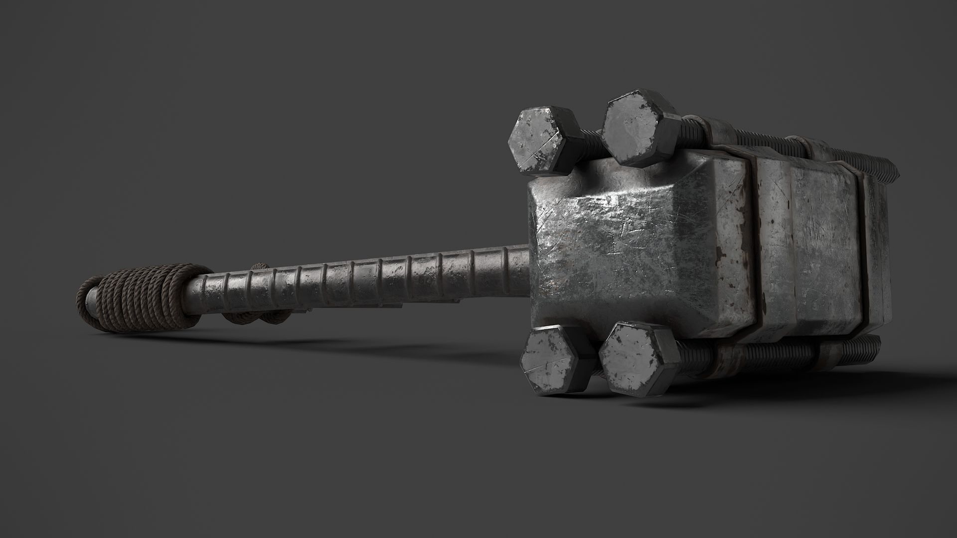 Modifiable Strike Weapon 10 Low-poly 3D model_4