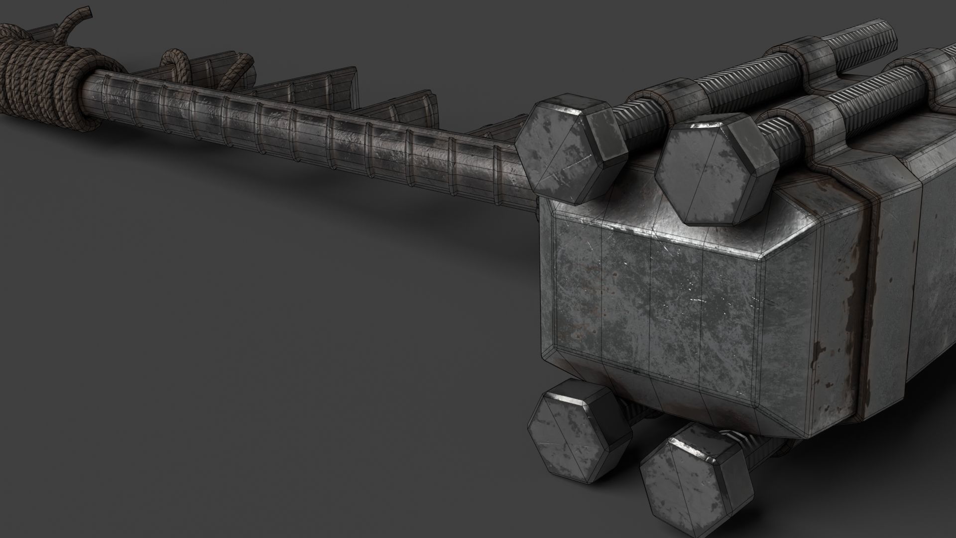 Modifiable Strike Weapon 10 Low-poly 3D model_19