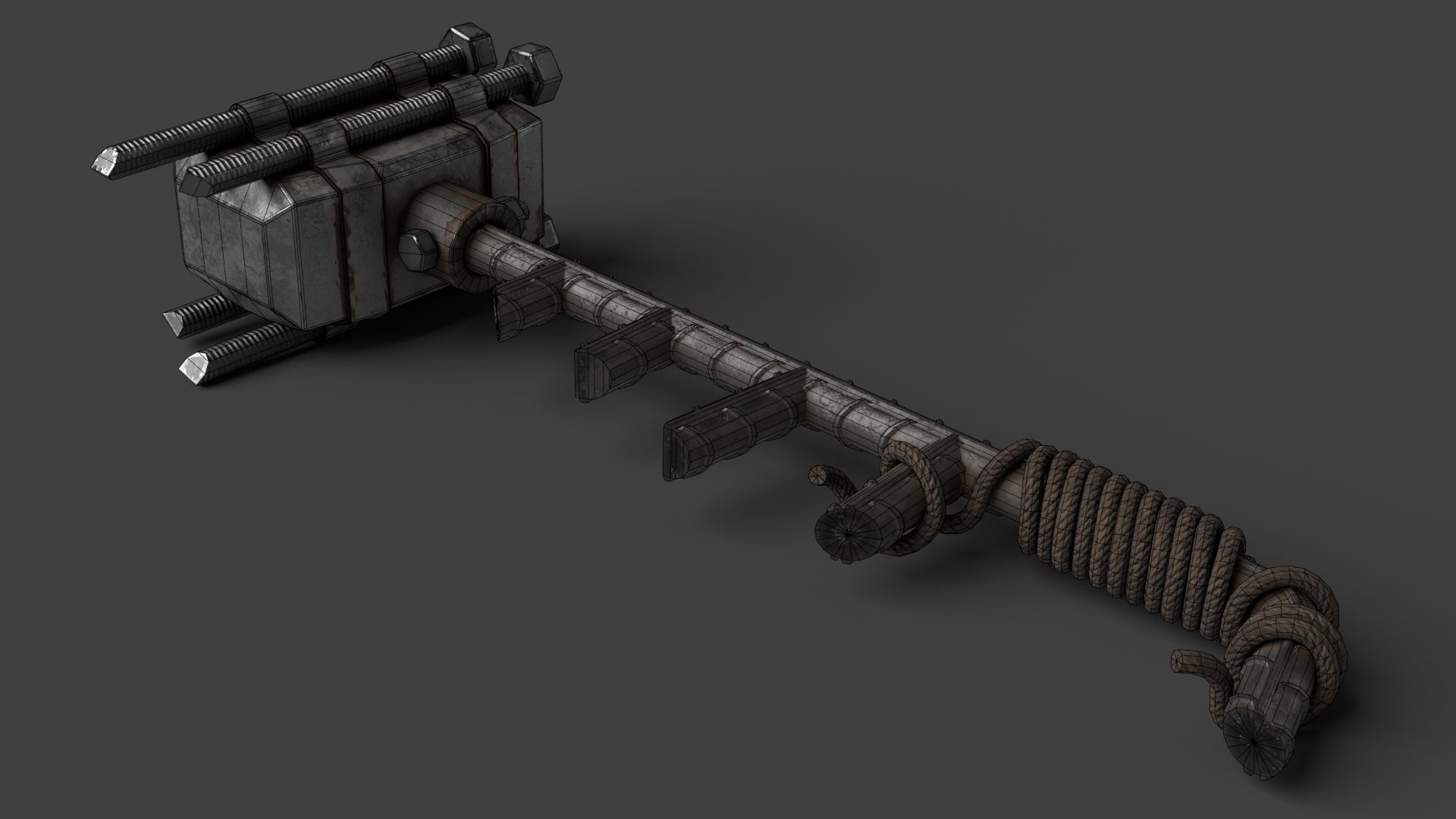 Modifiable Strike Weapon 10 Low-poly 3D model_15