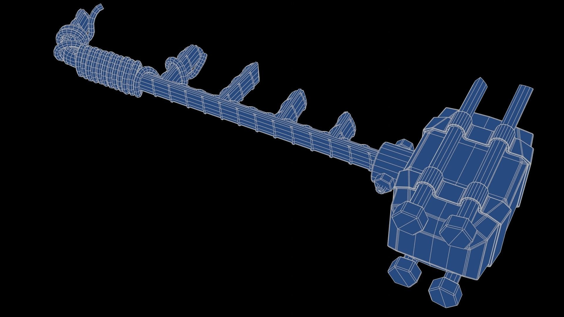 Modifiable Strike Weapon 10 Low-poly 3D model_21