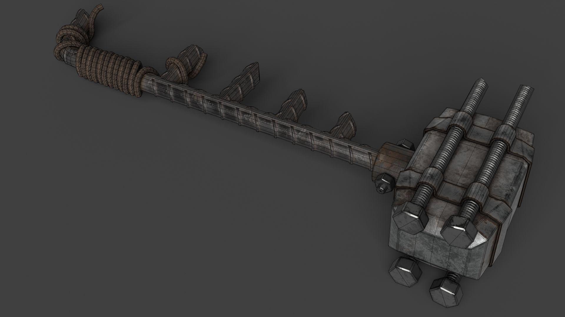 Modifiable Strike Weapon 10 Low-poly 3D model_11