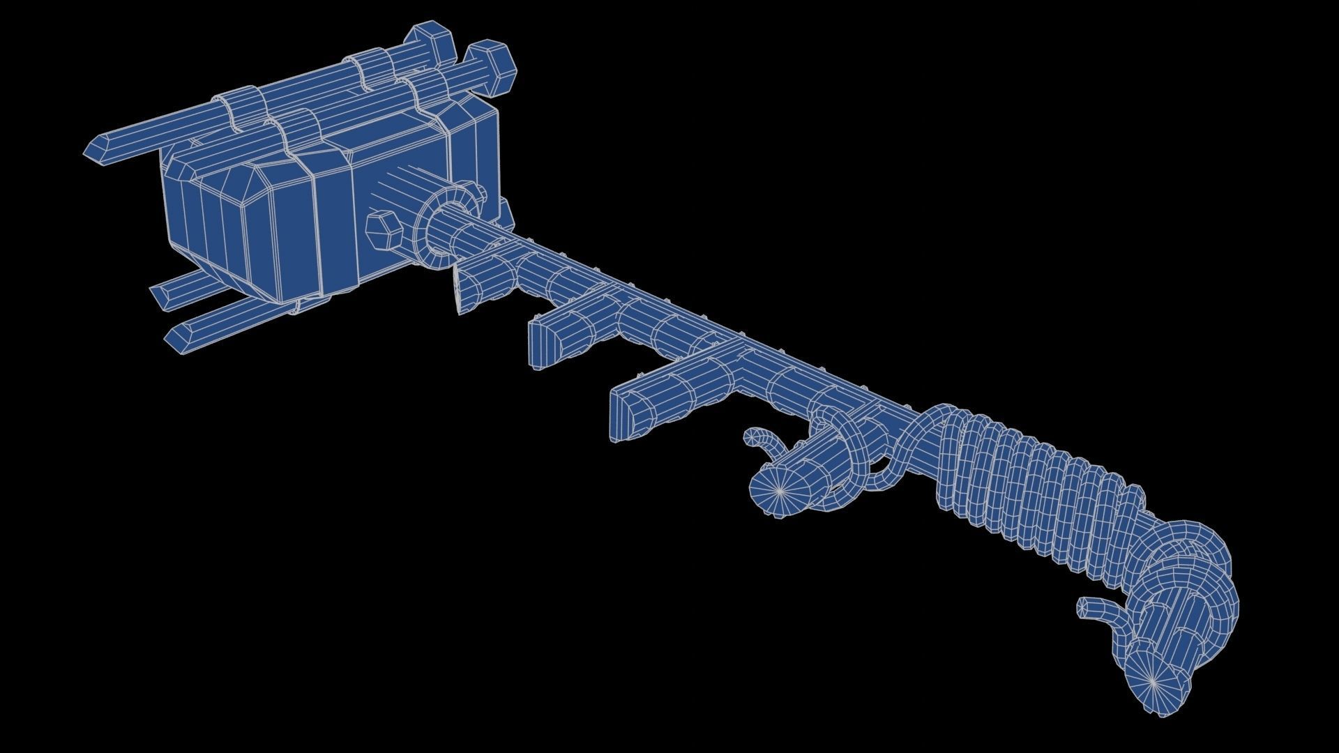 Modifiable Strike Weapon 10 Low-poly 3D model_25