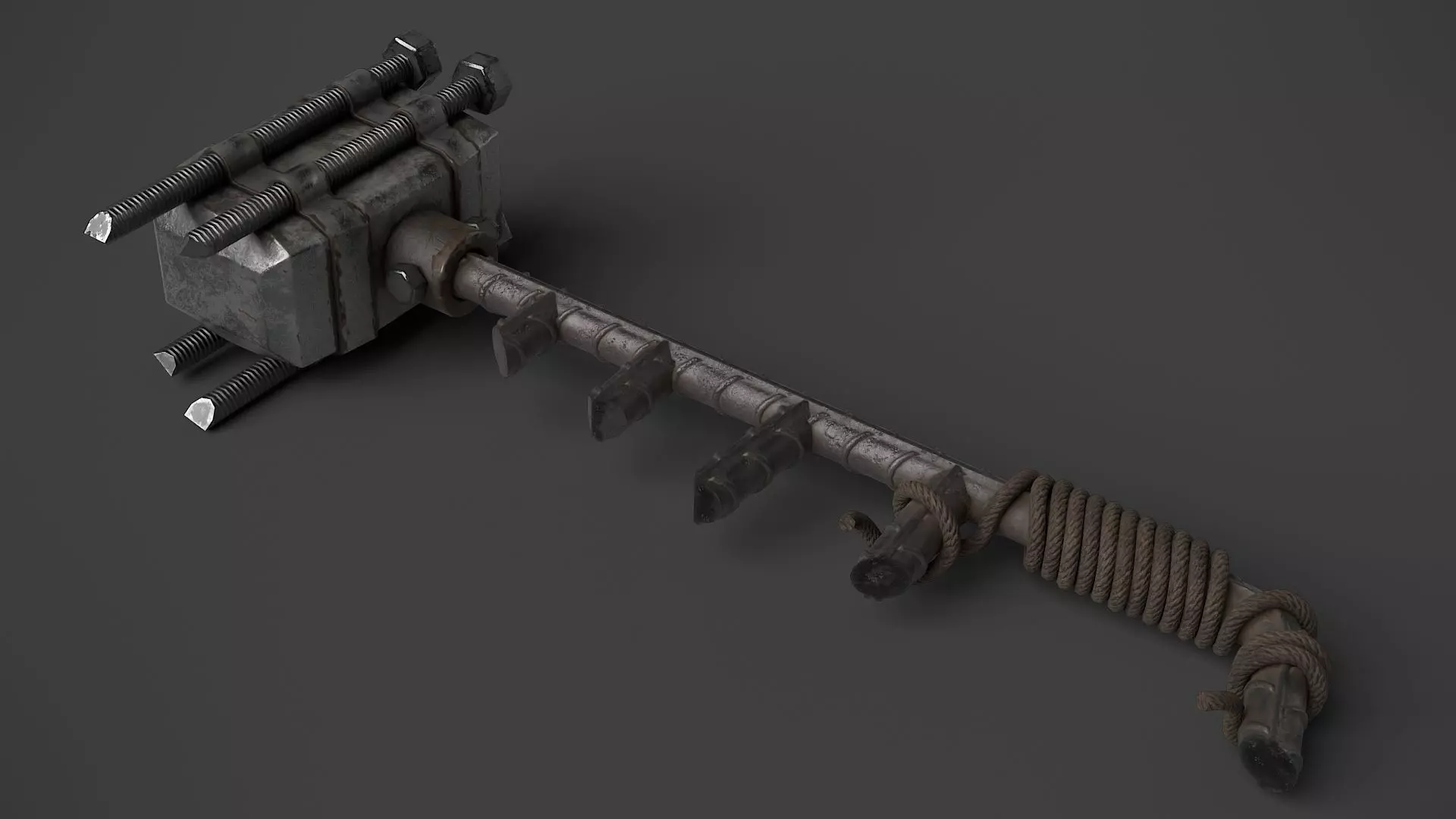 Modifiable Strike Weapon 10 Low-poly 3D model_0