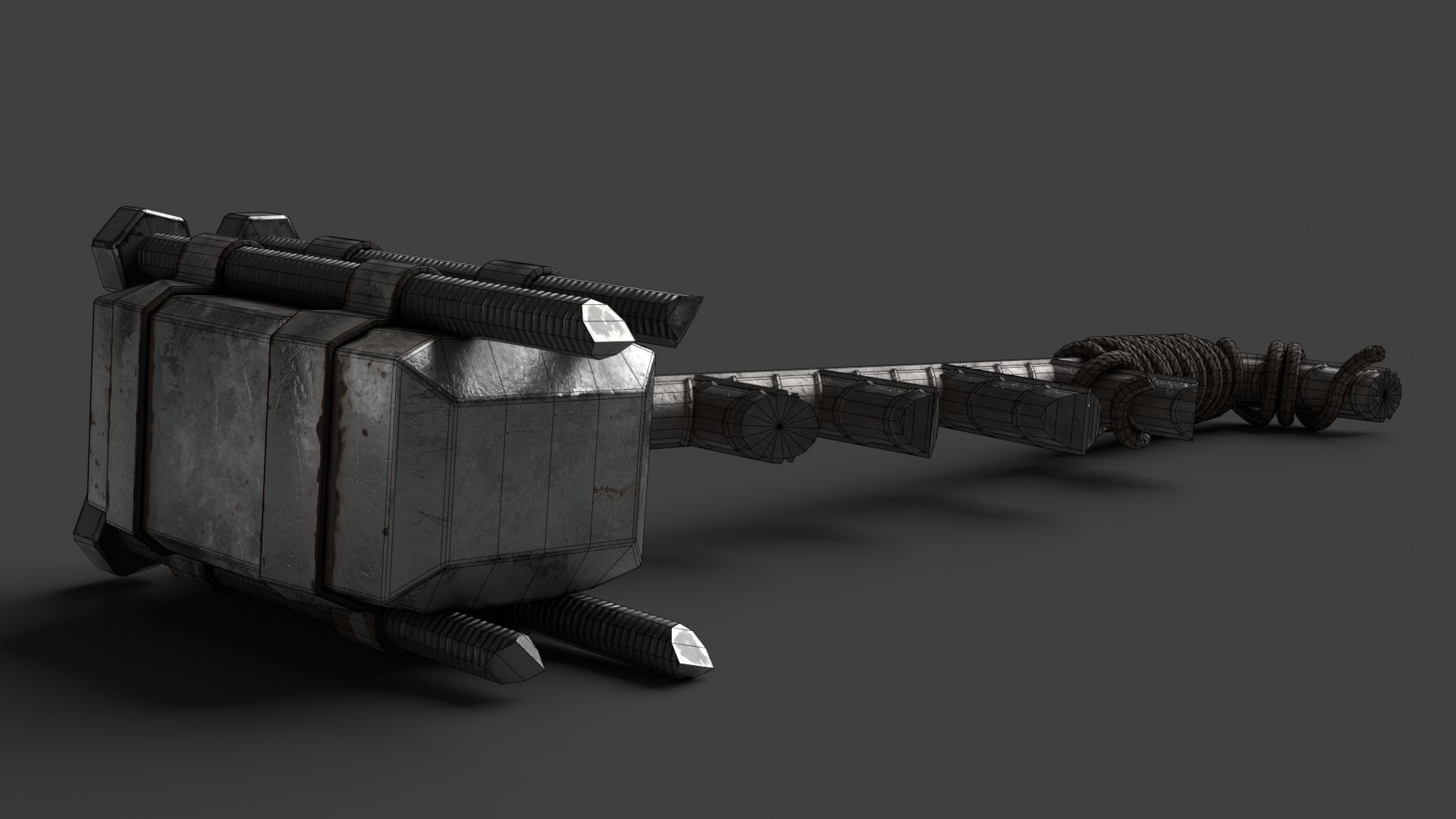 Modifiable Strike Weapon 10 Low-poly 3D model_13