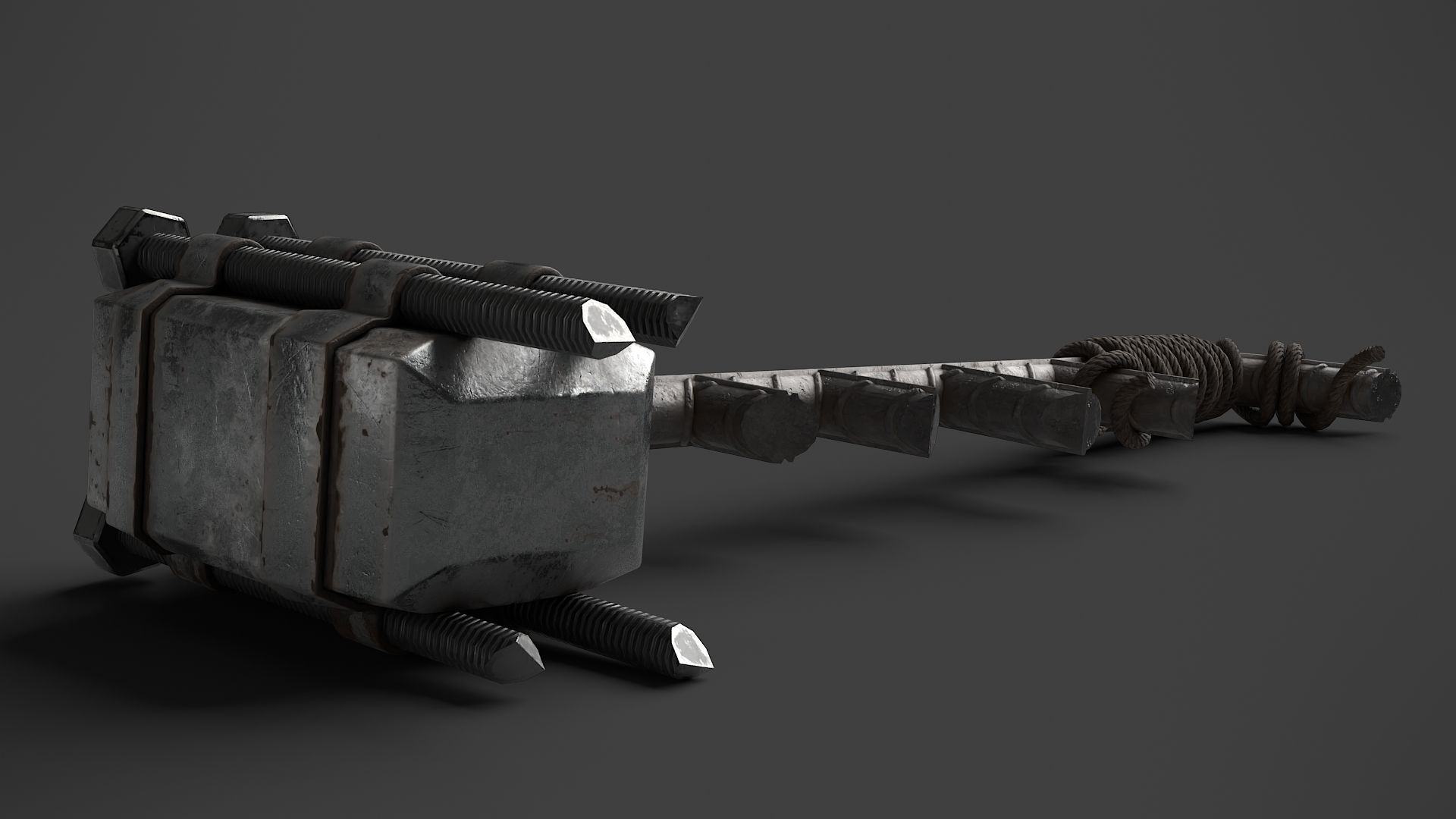 Modifiable Strike Weapon 10 Low-poly 3D model_3