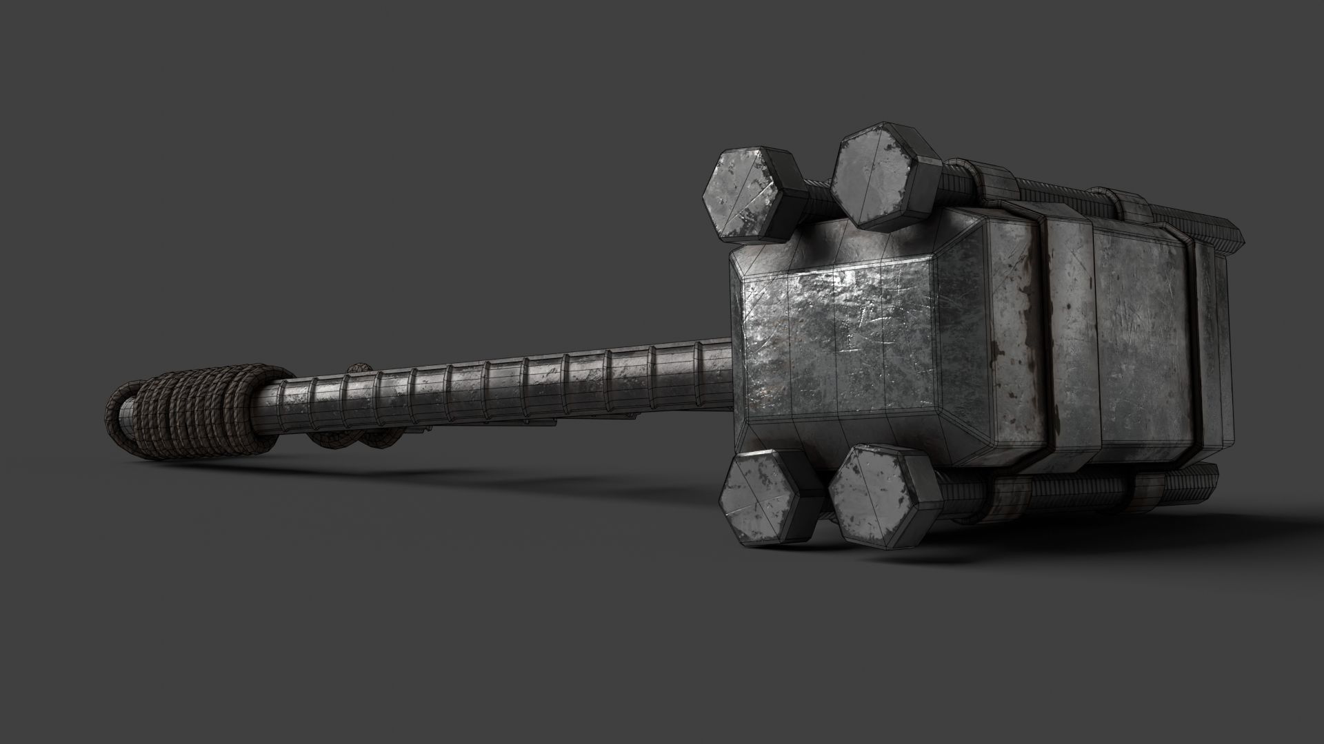 Modifiable Strike Weapon 10 Low-poly 3D model_14