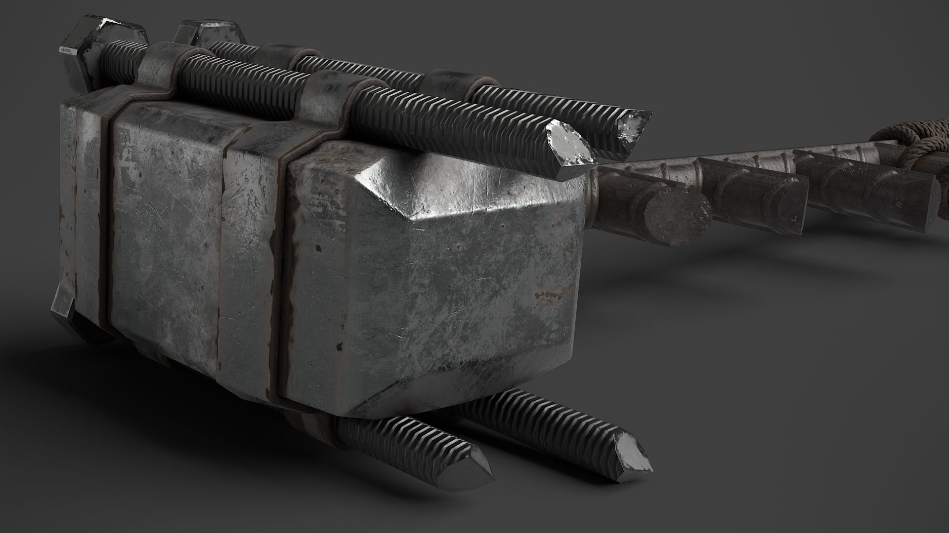 Modifiable Strike Weapon 10 Low-poly 3D model_8