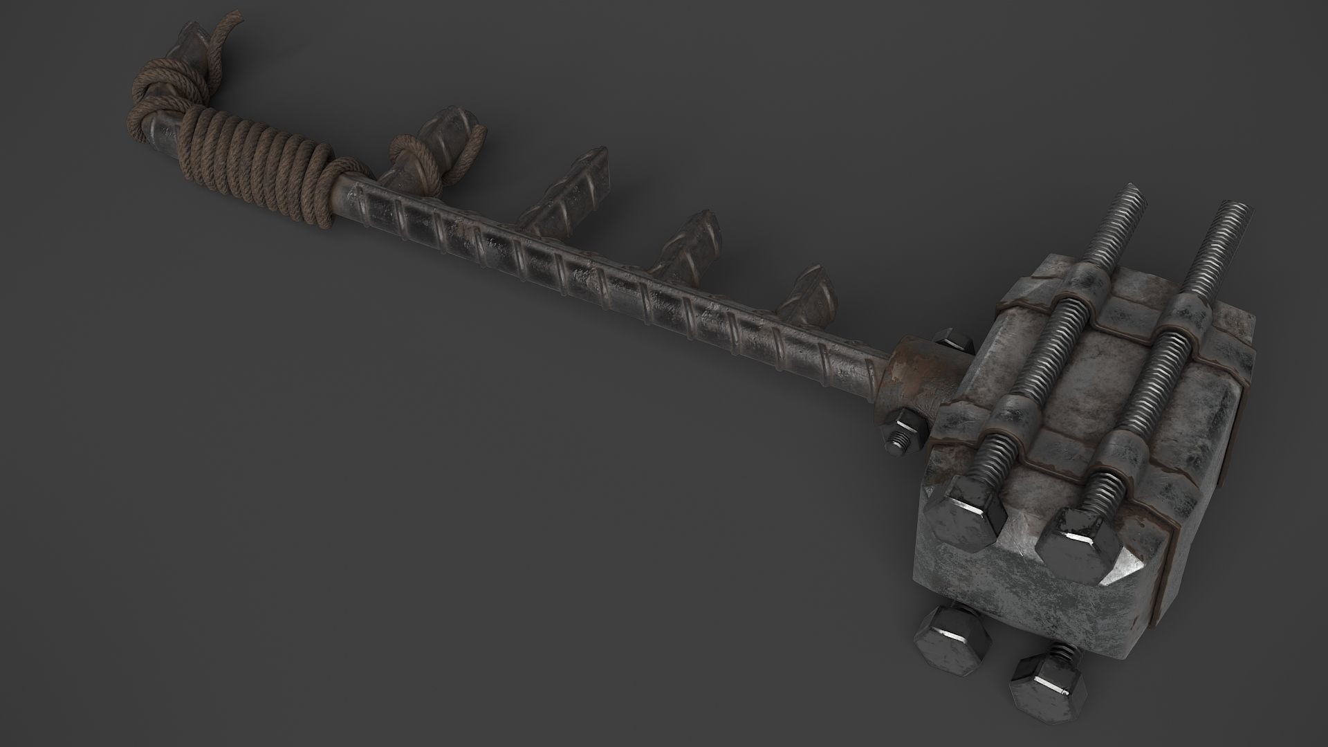 Modifiable Strike Weapon 10 Low-poly 3D model_1