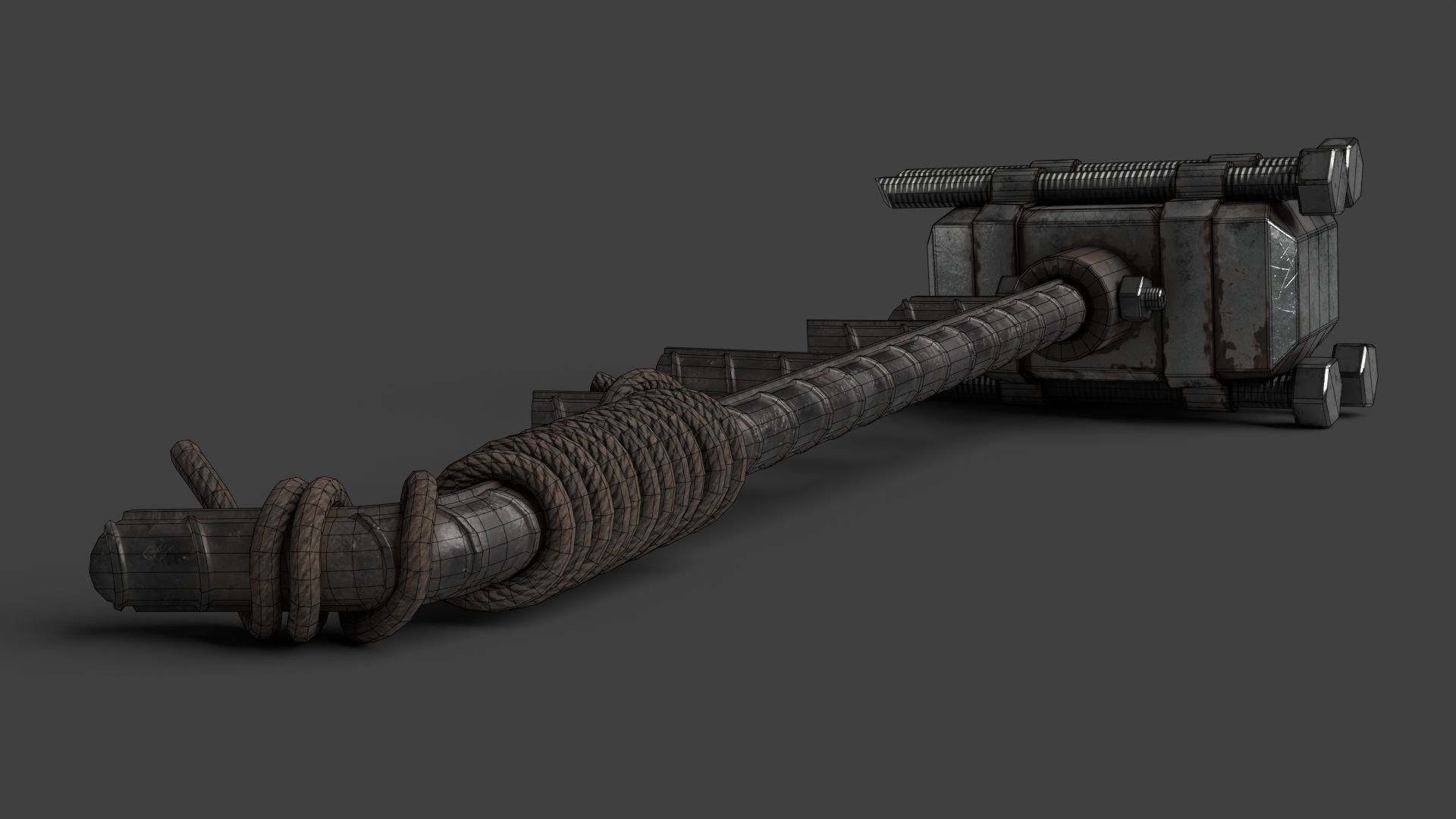 Modifiable Strike Weapon 10 Low-poly 3D model_16