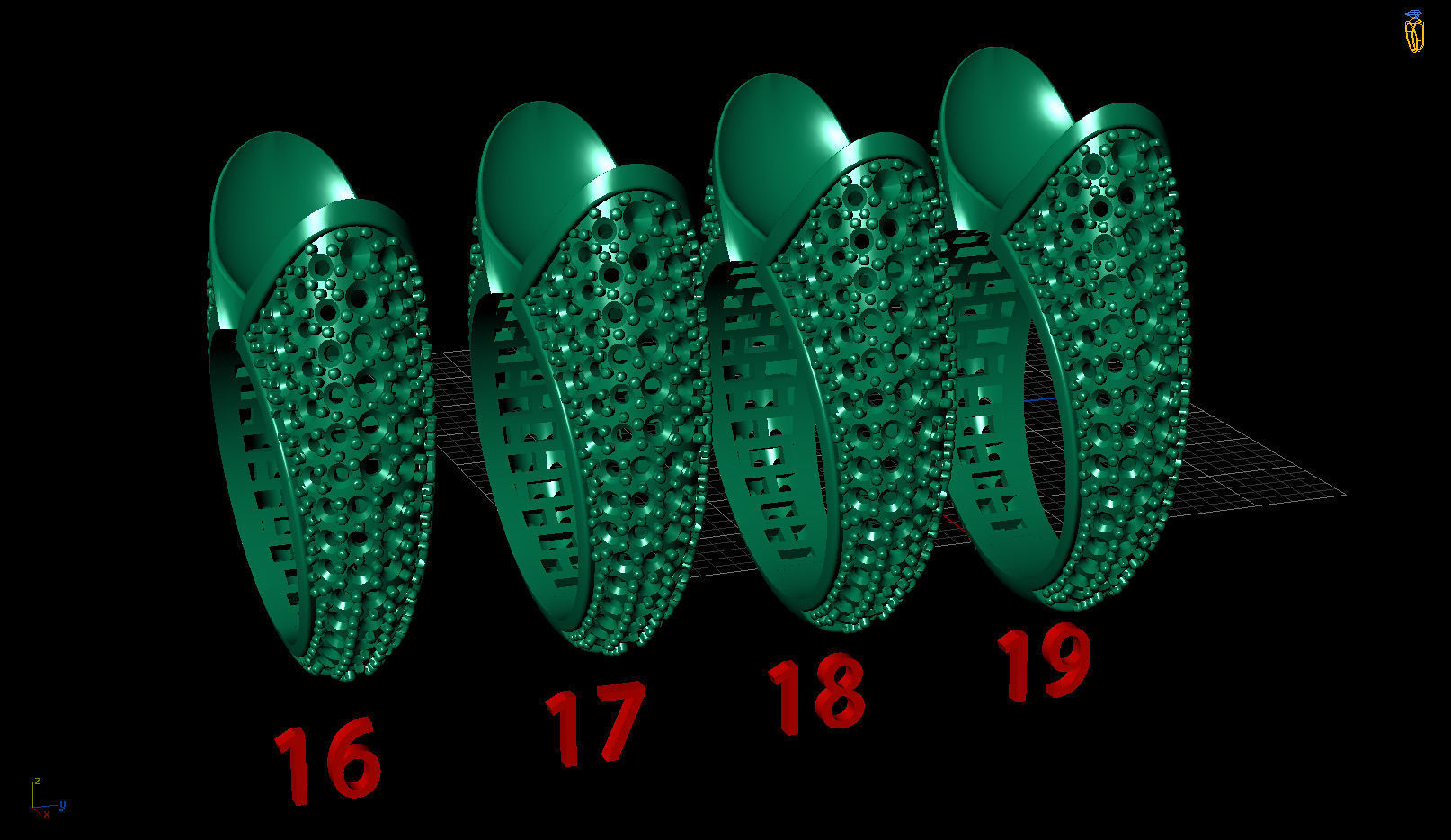 Fashion Cocktail Pearl Ring 3D print model_5