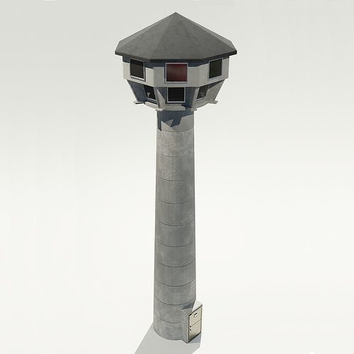 Concrete observation tower 3D model