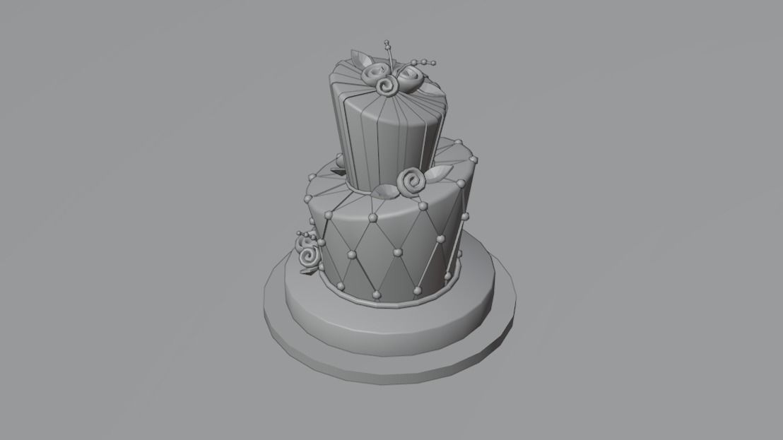 Playing card style birthday cakes 3D model_22