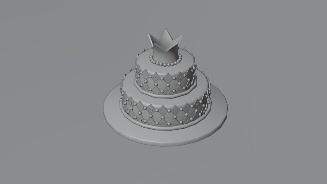Playing card style birthday cakes 3D model_6