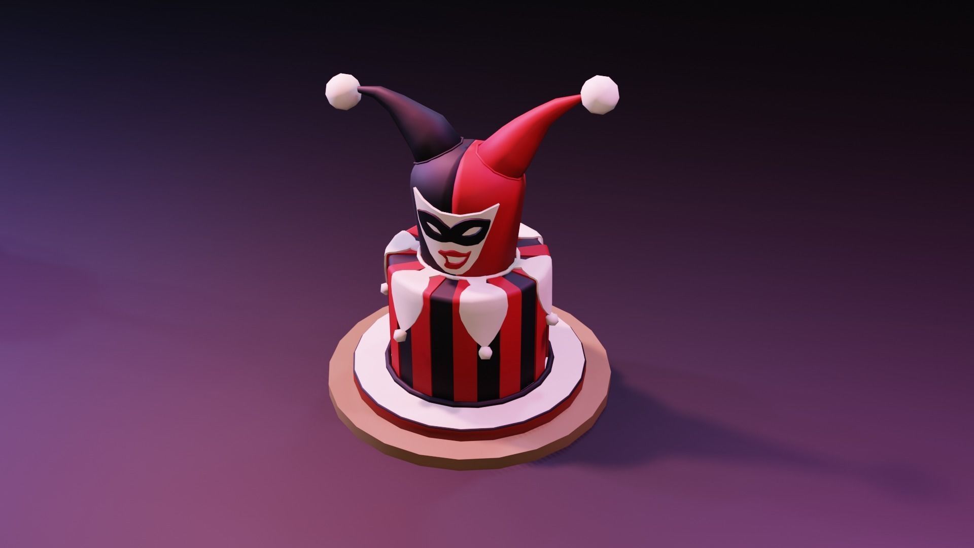 Playing card style birthday cakes 3D model_17